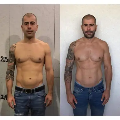 Personal training client before and after transformation 19, Dubai