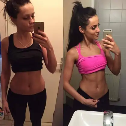 Personal training client before and after transformation 25, Dubai