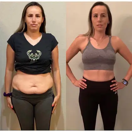 Personal training client before and after transformation 27, Dubai
