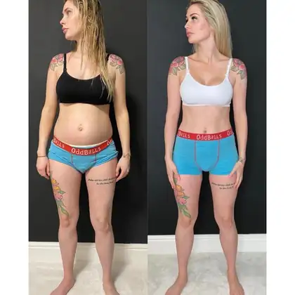 Personal training client before and after transformation 28, Dubai