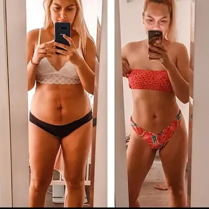 Personal training client before and after transformation 29, Dubai