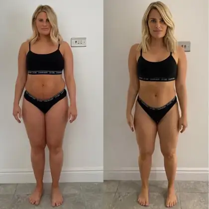 Personal training client before and after transformation 30, Dubai