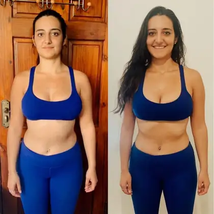 Personal training client before and after transformation 32, Dubai