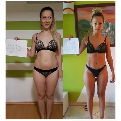 Personal training client before and after transformation 35, Dubai