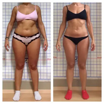 Personal training client before and after transformation 38, Dubai
