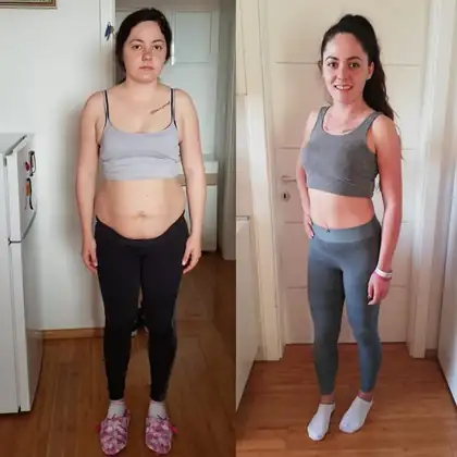 Personal training client before and after transformation 39, Dubai