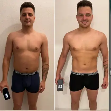 Personal training client before and after transformation 7, Dubai