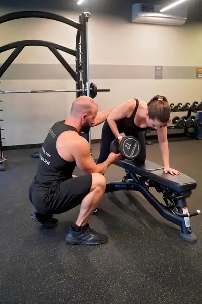 Dumbbell work on the bench